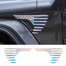 For 2018+ Jeep Wrangler JL & Gladiator JT American Flag Fender Vent Decal Stickers Trim RT-TCZ