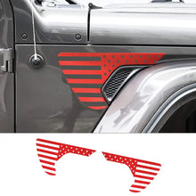 For 2018+ Jeep Wrangler JL & Gladiator JT American Flag Fender Vent Decal Stickers Trim RT-TCZ