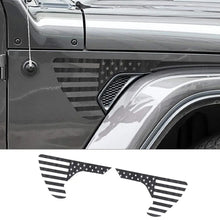 For 2018+ Jeep Wrangler JL & Gladiator JT American Flag Fender Vent Decal Stickers Trim RT-TCZ