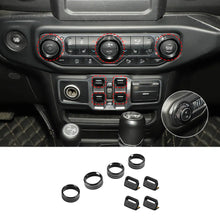 For 2018+ Jeep Wrangler JL & Gladiator JT Center Console Air Con Headlight Switch Window Control Knob Trim RT-TCZ