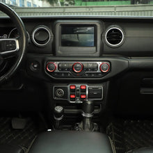 For 2018+ Jeep Wrangler JL & Gladiator JT Center Console Air Con Headlight Switch Window Control Knob Trim RT-TCZ