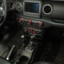 For 2018+ Jeep Wrangler JL & Gladiator JT Center Console Air Con Headlight Switch Window Control Knob Trim RT-TCZ