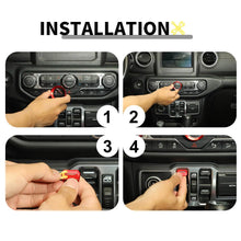 For 2018+ Jeep Wrangler JL & Gladiator JT Center Console Air Con Headlight Switch Window Control Knob Trim RT-TCZ