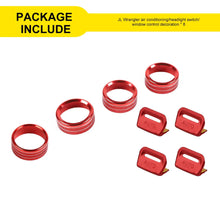 For 2018+ Jeep Wrangler JL & Gladiator JT Center Console Air Con Headlight Switch Window Control Knob Trim RT-TCZ