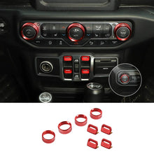 For 2018+ Jeep Wrangler JL & Gladiator JT Center Console Air Con Headlight Switch Window Control Knob Trim RT-TCZ