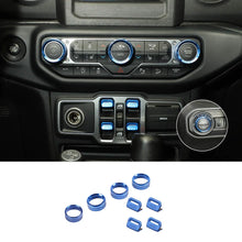 For 2018+ Jeep Wrangler JL & Gladiator JT Center Console Air Con Headlight Switch Window Control Knob Trim RT-TCZ