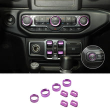 For 2018+ Jeep Wrangler JL & Gladiator JT Center Console Air Con Headlight Switch Window Control Knob Trim RT-TCZ