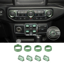 For 2018+ Jeep Wrangler JL & Gladiator JT Center Console Air Con Headlight Switch Window Control Knob Trim RT-TCZ