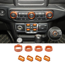 For 2018+ Jeep Wrangler JL & Gladiator JT Center Console Air Con Headlight Switch Window Control Knob Trim RT-TCZ