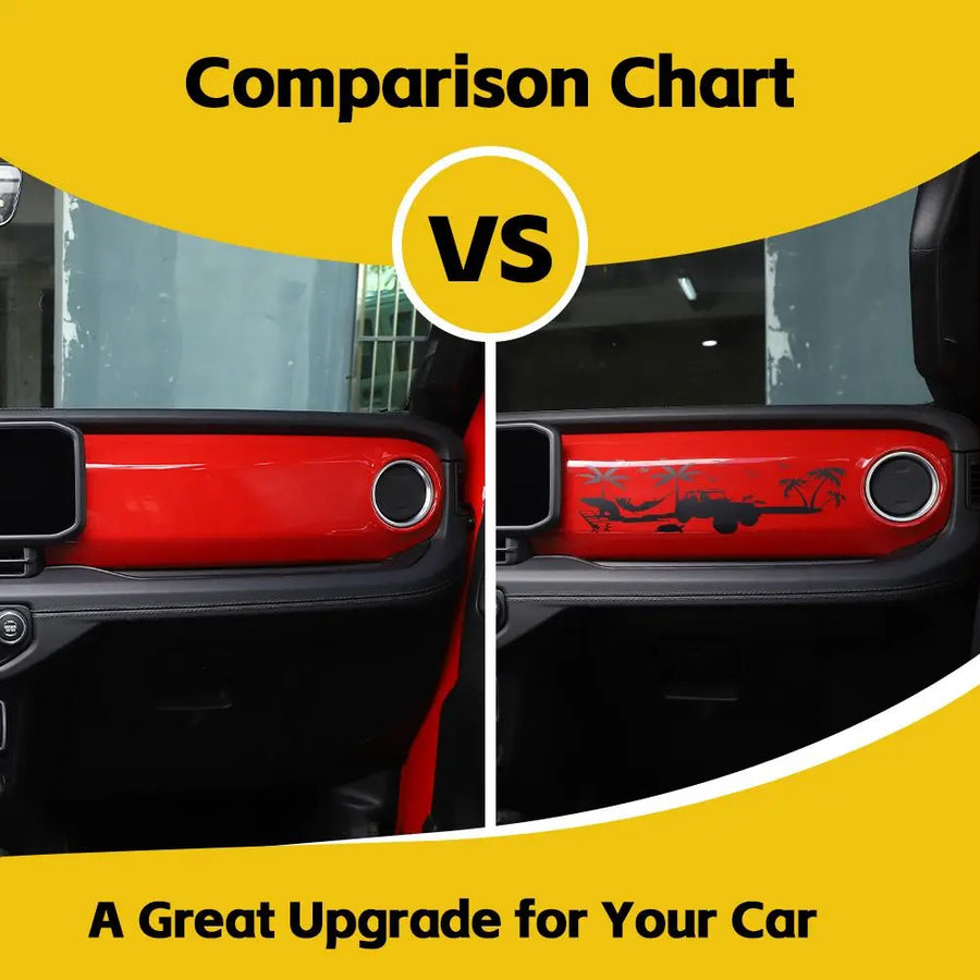 RT-TCZ Dashboard Decal Decorative Stickers For 2018+ Jeep Wrangler