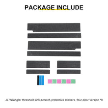 For 2018+ Jeep Wrangler JL & Gladiator JT Exterior Car Door Threshold Protection Stickers Cover RT-TCZ