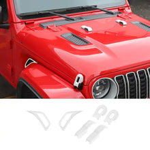 For 2018+ Jeep Wrangler JL & Gladiator JT Exterior Engine Hood Buckle Fender Side Air Vent Trim Cover (6 pcs) RT-TCZ
