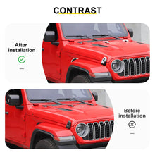 For 2018+ Jeep Wrangler JL & Gladiator JT Exterior Engine Hood Buckle Fender Side Air Vent Trim Cover (6 pcs) RT-TCZ