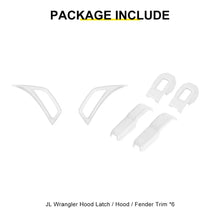 For 2018+ Jeep Wrangler JL & Gladiator JT Exterior Engine Hood Buckle Fender Side Air Vent Trim Cover (6 pcs) RT-TCZ