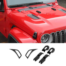 For 2018+ Jeep Wrangler JL & Gladiator JT Exterior Engine Hood Buckle Fender Side Air Vent Trim Cover (6 pcs) RT-TCZ