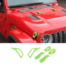 For 2018+ Jeep Wrangler JL & Gladiator JT Exterior Engine Hood Buckle Fender Side Air Vent Trim Cover (6 pcs) RT-TCZ