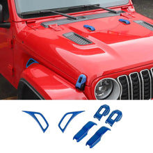 For 2018+ Jeep Wrangler JL & Gladiator JT Exterior Engine Hood Buckle Fender Side Air Vent Trim Cover (6 pcs) RT-TCZ