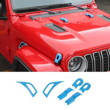 For 2018+ Jeep Wrangler JL & Gladiator JT Exterior Engine Hood Buckle Fender Side Air Vent Trim Cover (6 pcs) RT-TCZ