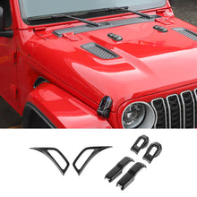 For 2018+ Jeep Wrangler JL & Gladiator JT Exterior Engine Hood Buckle Fender Side Air Vent Trim Cover (6 pcs) RT-TCZ