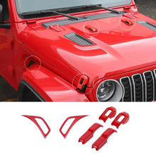 For 2018+ Jeep Wrangler JL & Gladiator JT Exterior Engine Hood Buckle Fender Side Air Vent Trim Cover (6 pcs) RT-TCZ