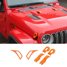 For 2018+ Jeep Wrangler JL & Gladiator JT Exterior Engine Hood Buckle Fender Side Air Vent Trim Cover (6 pcs) RT-TCZ