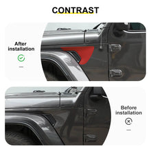 For 2018+ Jeep Wrangler JL & Gladiator JT Exterior Front Leaf Board Fender Air Outlet Sticker Trim Cover (2 pcs) RT-TCZ