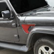 For 2018+ Jeep Wrangler JL & Gladiator JT Exterior Front Leaf Board Fender Air Outlet Sticker Trim Cover (2 pcs) RT-TCZ