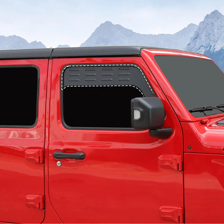 For 2018+ Jeep Wrangler JL & Gladiator JT Front Door Window Louver
