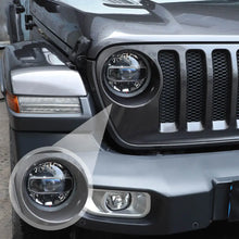 For 2018+ Jeep Wrangler JL & Gladiator JT Front Headlight Lamp Cover Decor Trim Smoked Black RT-TCZ