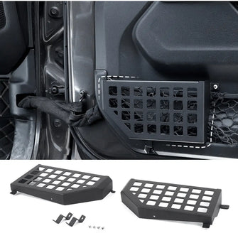 For 2018+ Jeep Wrangler JL & Gladiator JT Front/Rear Door Net Replacement Insert Metal Storage Box Door Map Pocket RT-TCZ