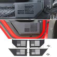 For 2018+ Jeep Wrangler JL & Gladiator JT Front/Rear Door Net Replacement Insert Metal Storage Box Door Map Pocket US Flag RT-TCZ