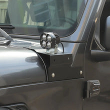 For 2018+ Jeep Wrangler JL & Gladiator JT Hood A-pillar Mount Work Lamp Driving Light Brackets (2 pcs) RT-TCZ