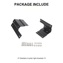For 2018+ Jeep Wrangler JL & Gladiator JT Hood A-pillar Mount Work Lamp Driving Light Brackets (2 pcs) RT-TCZ