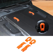 For 2018+ Jeep Wrangler JL & Gladiator JT Hood Hinge Latch Lock Catch Cover Trim 4PCS RT-TCZ
