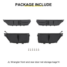For 2018+ Jeep Wrangler JL & Gladiator JT Interior Car Front Rear Door Mesh Storage Bag RT-TCZ