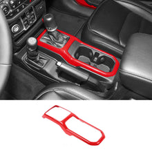 For 2018+ Jeep Wrangler JL & Gladiator JT Interior Center Console Water Cup Holder Manual Gear Shift Panel Frame Trim Cover RT-TCZ