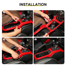 For 2018+ Jeep Wrangler JL & Gladiator JT Interior Center Console Water Cup Holder Manual Gear Shift Panel Frame Trim Cover RT-TCZ