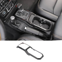For 2018+ Jeep Wrangler JL & Gladiator JT Interior Center Console Water Cup Holder Manual Gear Shift Panel Frame Trim Cover RT-TCZ
