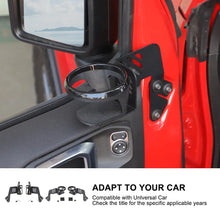 For 2018+ Jeep Wrangler JL & Gladiator JT Interior Front Door Mount Water Cup Holder Bracket (2 pcs) RT-TCZ