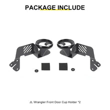 For 2018+ Jeep Wrangler JL & Gladiator JT Interior Front Door Mount Water Cup Holder Bracket (2 pcs) RT-TCZ