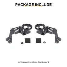 For 2018+ Jeep Wrangler JL & Gladiator JT Interior Front Door Mount Water Cup Holder Bracket (2 pcs) RT-TCZ