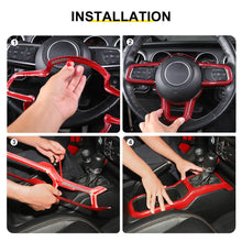 For 2018+ Jeep Wrangler JL & Gladiator JT Steering Wheel Water Cup Gear Shift Panel Cover Trim Kit (2 pcs) RT-TCZ