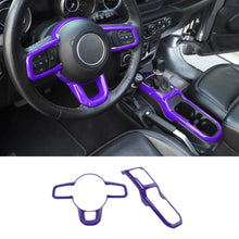 For 2018+ Jeep Wrangler JL & Gladiator JT Steering Wheel Water Cup Gear Shift Panel Cover Trim Kit (2 pcs) RT-TCZ