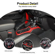For 2018+ Jeep Wrangler JL & Gladiator JT Steering Wheel Water Cup Gear Shift Panel Cover Trim Kit (2 pcs) RT-TCZ