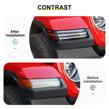 For 2018+ Jeep Wrangler JL & Gladiator JT Turn Signal Lampshade Light Guard Trim | Fender Flare Light Cover RT-TCZ