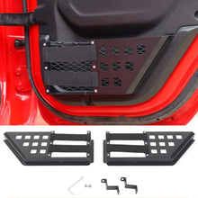 For 2018+ Jeep Wrangler JL & Gladiator JT – Front/Back Door Metal Net Pocket Storage Organizer, No Drilling Install RT-TCZ