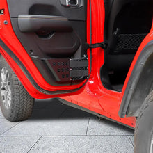 For 2018+ Jeep Wrangler JL & Gladiator JT – Front/Back Door Metal Net Pocket Storage Organizer, No Drilling Install RT-TCZ