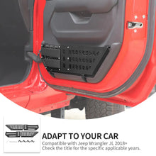 For 2018+ Jeep Wrangler JL & Gladiator JT – Front Door Metal Net Pocket Storage Organizer, No Drilling Install RT-TCZ