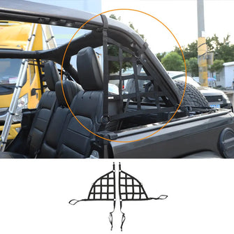 For 2018+ Jeep Wrangler JLU 4 Door Mesh Cargo Side Net Trunk Restraint Protective Baggage RT-TCZ