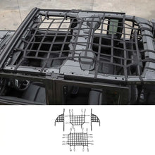 For 2018+ Jeep Wrangler JLU 4 Door Mesh Roof Top Net Restraint Protective Cargo Net Trunk Net 4 pcs RT-TCZ